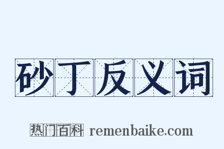 砂丁反义词是什么意思的图片